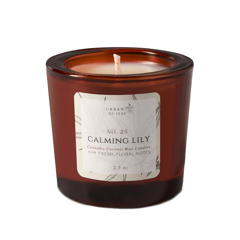 #25 Calming Lily Cannabis Coconut Wax Candle