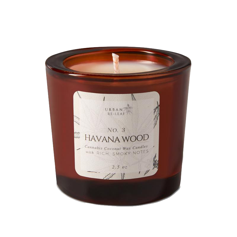 #3 Havana Wood Cannabis Coconut Wax Candle