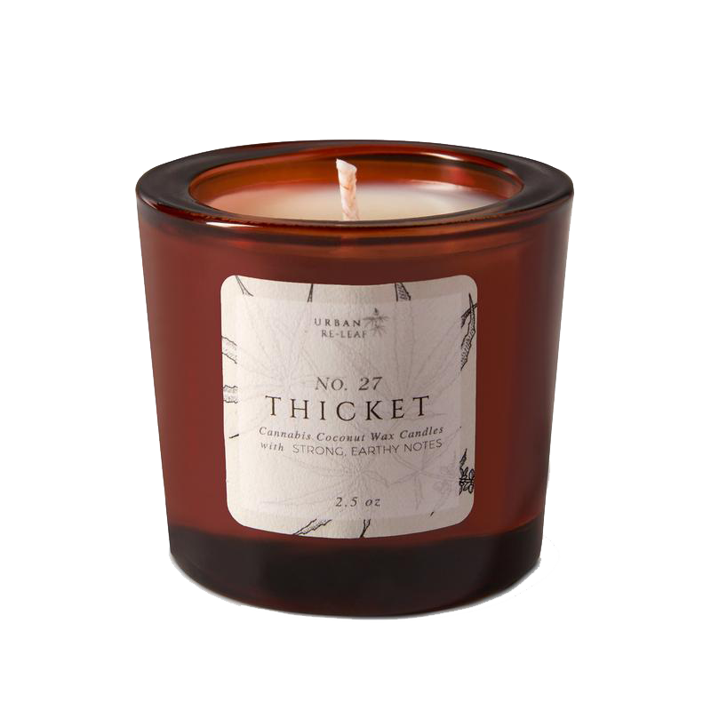 You'll enjoy this cannabis coconut wax candle with wood, mahogany and more fragrances.