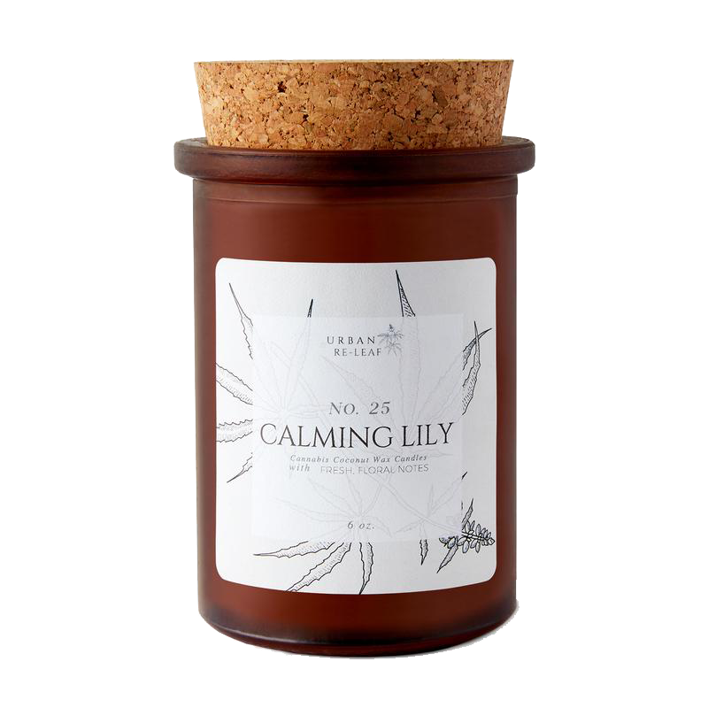 #25 Calming Lily Cannabis Coconut Wax Candle