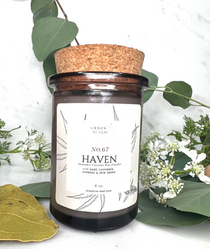 #67 Haven Candle - Breathe & Relax Candle Line Limited Edition Taupe Jars